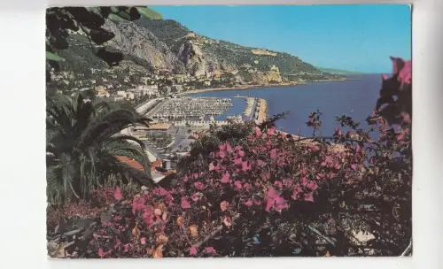 BF25710 menton garavan le port ship france front/back image