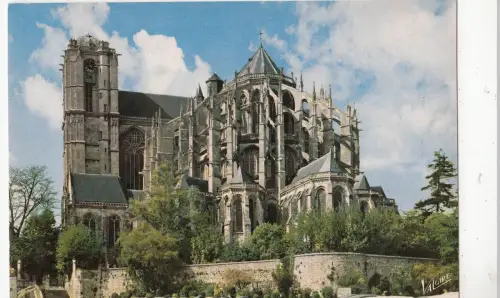 BF21062 le mans sarthe la catehrale saint julien france front/back image