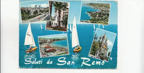 BF29402 riviera dei fiori salutations de s remo italy front/back image