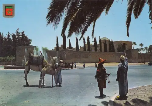 BF27053 marrakesch puerta jdid y venderdor marocco types front/back image