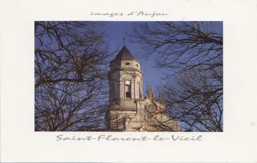 BF15738 l eglise abbatiale st flerent le vieil vendee france front/back image