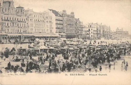 B105407 Belgien Ostende Digue Ouest Promenade Plage