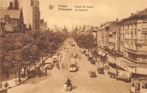 B107004 Belgien Anvers Avenue De Keyser, Straßenbahn Oldtimer