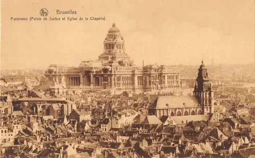 B105445 Belgien Bruxelles Panorama Palais de Justice Eglise
