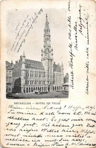 B106258 Belgien Bruxelles Hotel de Ville Rathaus Echtfoto UK