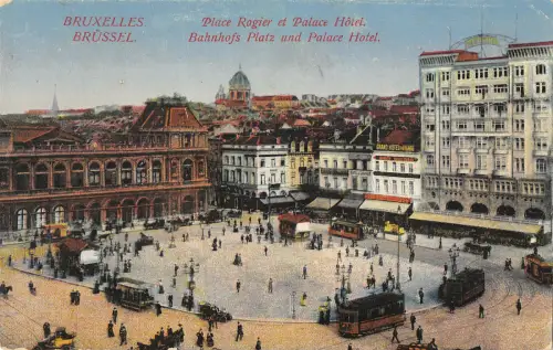 B106999 Belgien Bruxelles Place Rogier et Palace Hotel