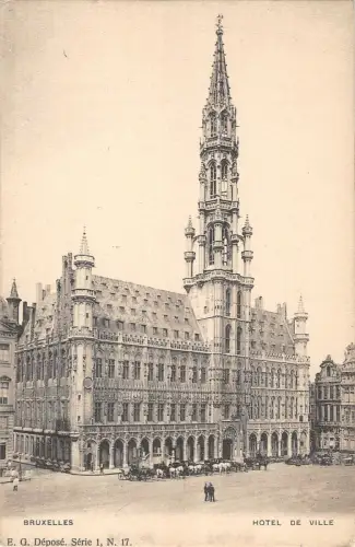 B106253 Belgien Bruxelles Hotel de Ville Rathaus Echtfoto UK