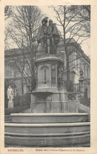 B106261 Belgien Bruxelles Statue des Comtes d'Egmont et des Hornes Echtfoto UK