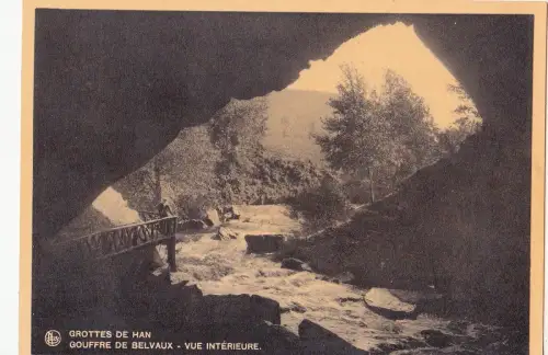 BF17523 grottes de han gouffre de belvaux vue interie belgien front/back image
