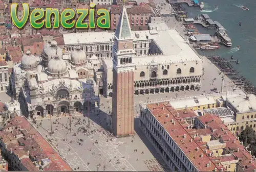 BF24261 venezia veduta aerea della piazza s marco italy front/back image