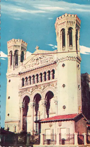 BF14414 basilique notre dame de fourviers lyon france front/back image