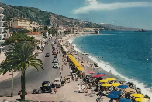BF20645 menton la plage et le quai du general leclerc france front/back image