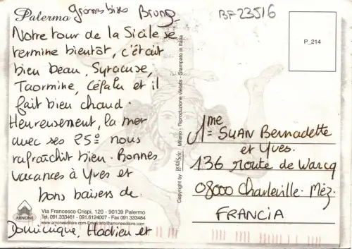 BF23516 palermo italy front/back image