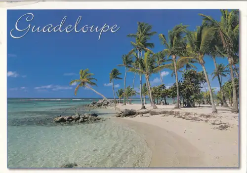 BF17895 guadeloupe plage de ste anne france front/back image
