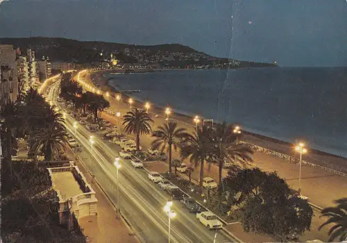 BF24708 schönes la promenade des anglais la nuit france Vorder-/Rückbild