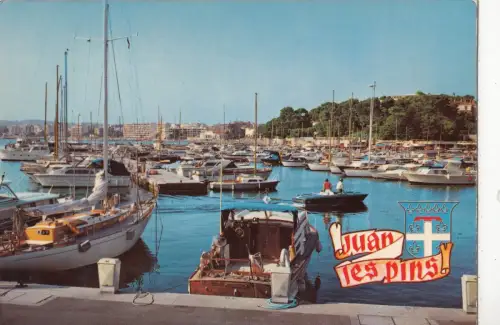BF21496 juan les pins le port ship france front/back image