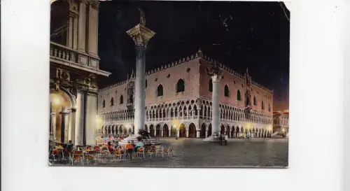 BF23102 venezia palazzo ducale notturno italy front/back image