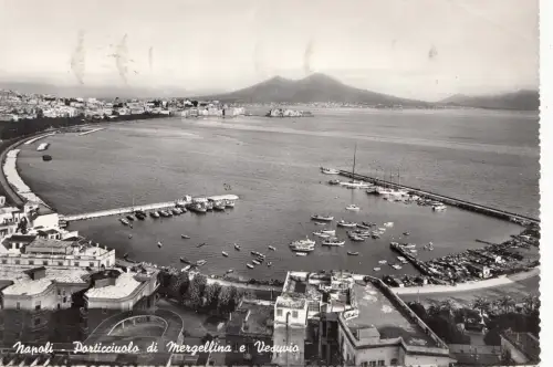 BF15443 napoli petit port de mergellina et vesuvie italy front/back image