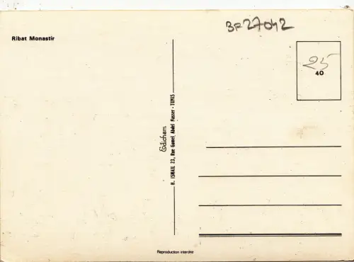 BF27042 Ribat Monastir Tunesien Vorder-/Rückbild