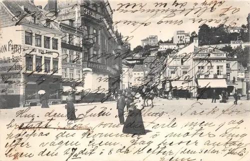 B3602 Belgien Verviers Pont des Recollets gebraucht 1903 Front/Back Scan