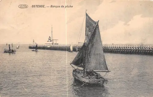 Br35116 Ostende Barque de peche belgien