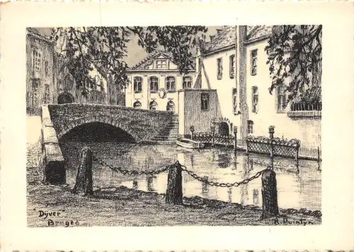 BR19695 Brügge Dijver Belgien