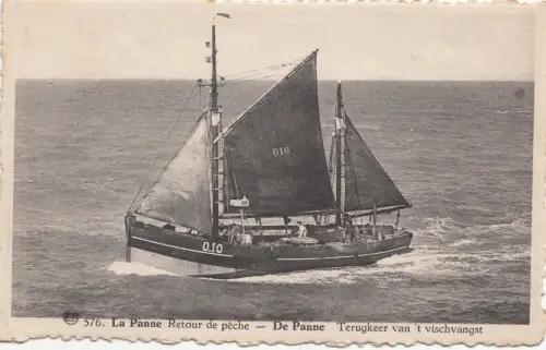 B79632 la panne de panne belgien retour de peche schiff vorder-/rückbild