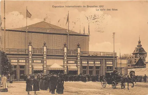 BF36807 exposition de bruxelles 1910 la salle des fetes belgium