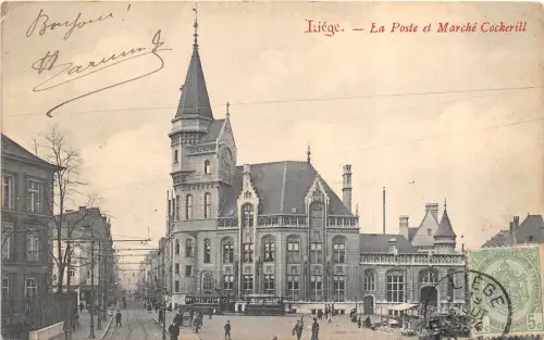 BR36140 La poste et marche cocherill Liege Belgien