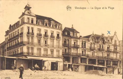 BR56110 Wenduine la digue et la plage Belgien