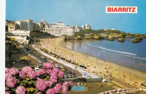 BF16537 biarritz la plage et les cosnos france front/back image