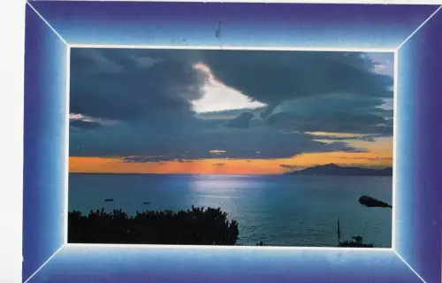 BF13814 tramonto coucher de soleil italy front/back image