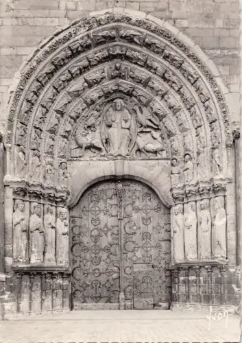 BF13331 le portail de la cathedrale angers france front/back image