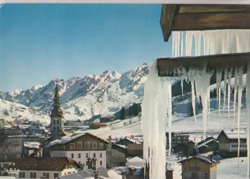 BF21201 la clusaz h s la station et son elocher ay pied france front/back image