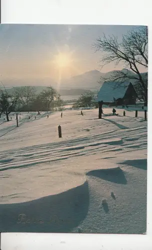 BF24803 Bonne Annee Winterlandschaft Frankreich Vorder-/Rückbild