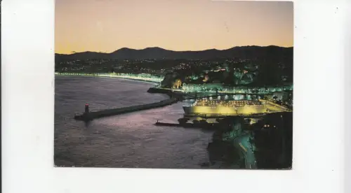 BF22116 schönes Le Port La Baie des Anges La Nuit Schiff Frankreich Vorder-/Rückbild