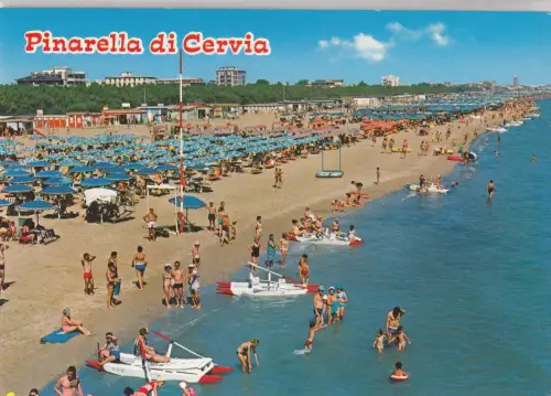 BF23629 pinarella di cervia pineta e spiaggia italy front/back image