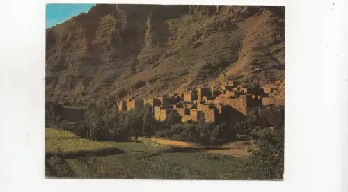 BF27189 village dans la vallee du todra morocco front/back image