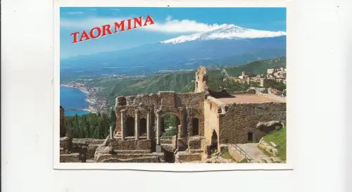 BF24258 teatro greco taormina italy front/back image