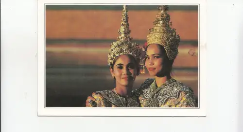 BF26897 bankok danseuse thailand suthat thpwaram temple front/back image