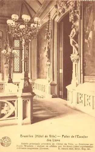 Br34797 Bruxelles Hotel de Ville Palier de L Escalier des Lions Belgien