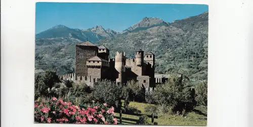 BF29054 valle d aosta castello di fenis italy front/back image