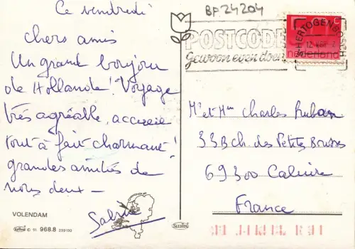 BF24204 Volendam Schiffstypen Niederlande Vorder-/Rückbild