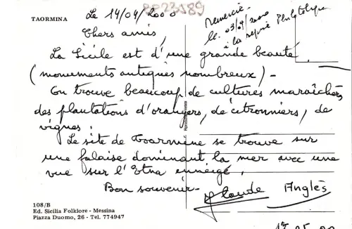 BF23589 taormina italy front/back image