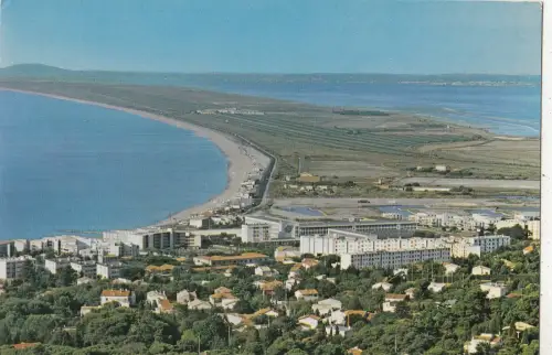 BF20153 sete herault vue sur la corniche et la route d france front/back image