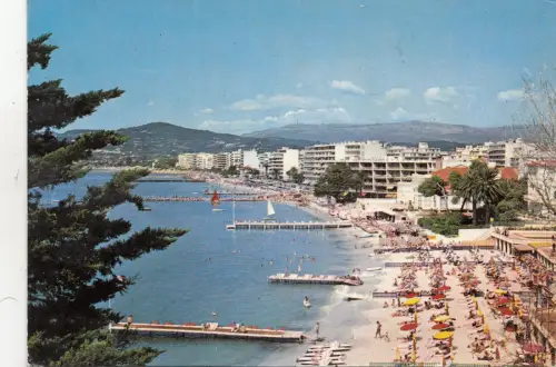 BF24386 juan les pins les plages et la ville france front/back image