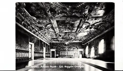 BF15258 venezia palazzo ducale sala maggiore italy front/back image