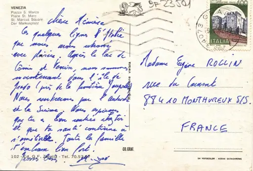 BF23501 venezia piazza s marco italy front/back image