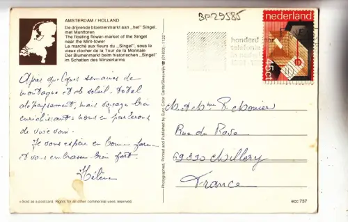 BF29585 amsterdam le marche aux fleurs du singel netherland front/back image