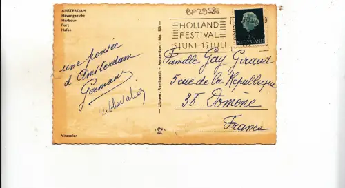 BF29586 Amsterdam Hafenschiff Niederlande Vorder-/Rückseite Bild